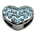 Mansbestfriend Puffy Heart Slider Dog Collar CharmTurquoise 10 mm Slider MA921938